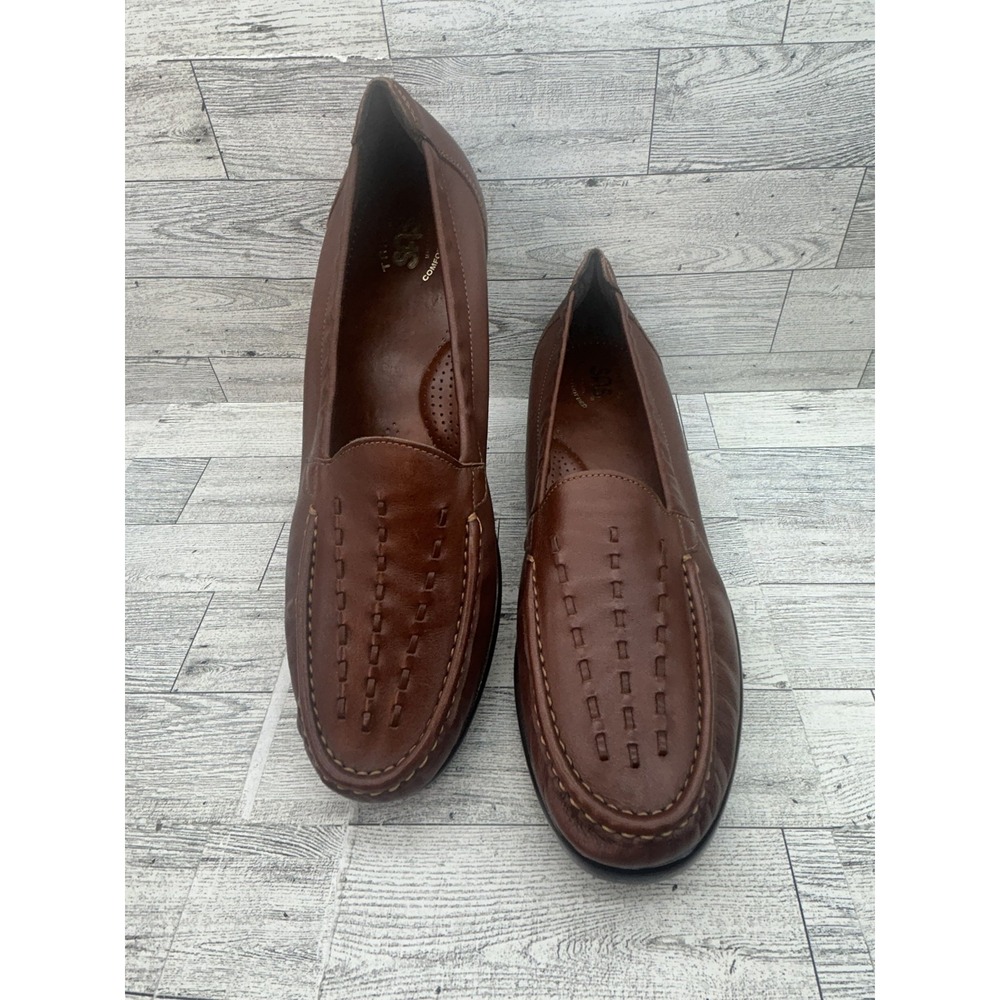 SAS Tripad Comfort Shoes Women Size 12M‎ Brown Loafer Slip On Made USA Leather